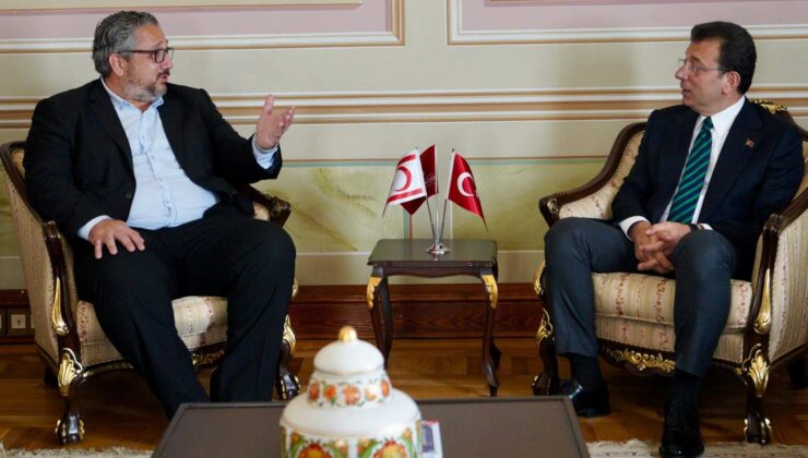 Girne Belediye Başkanı Şenkul İstanbul Büyükşehir Belediye Başkanı İmamoğlu’yla görüştü
