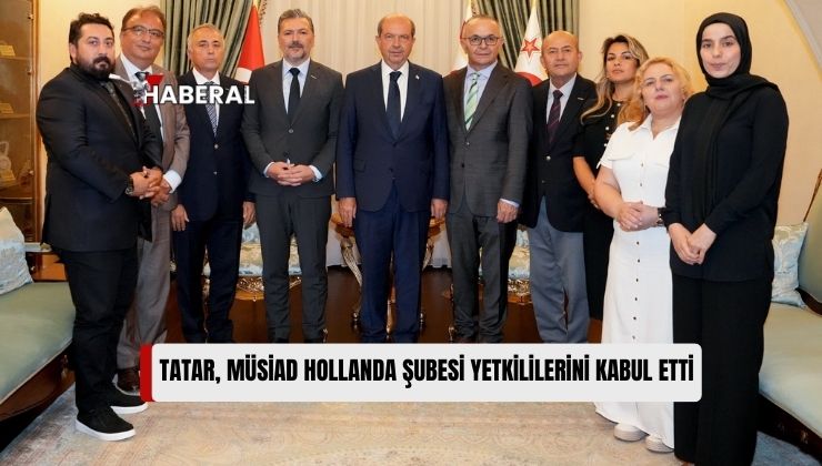 Cumhurbaşkanı Ersin Tatar, MÜSİAD Hollanda Şube Başkanı Ali Köklü Beraberindeki Yönetim Kurulu Üyelerini Kabul Etti