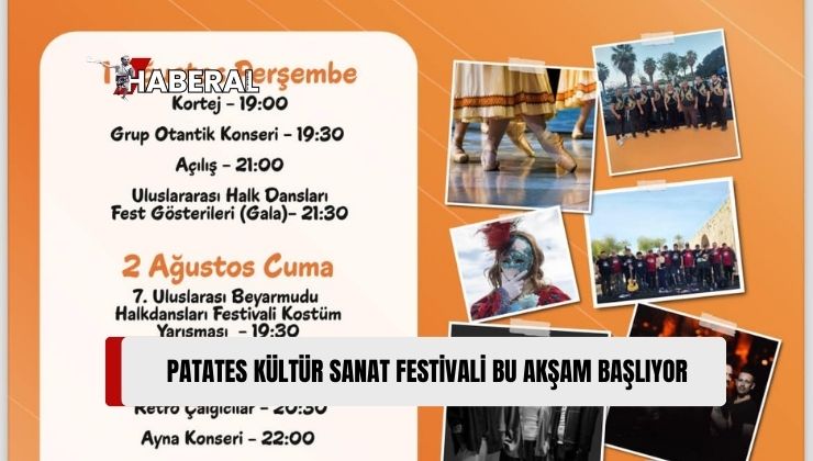 10. Beyarmudu Belediyesi Patates Kültür Sanat Festivali Bu Akşam Başlıyor