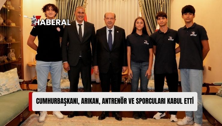 Cumhurbaşkanı Tatar, Hentbol Federasyonu Başkanı Arıkan, Antrenör ve Sporcuları Kabul Etti