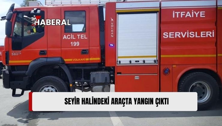 Girne-Lefkoşa Ana Yolunda, Bu Sabah, Seyir Halindeki Bir Araçta Yangın Çıktı