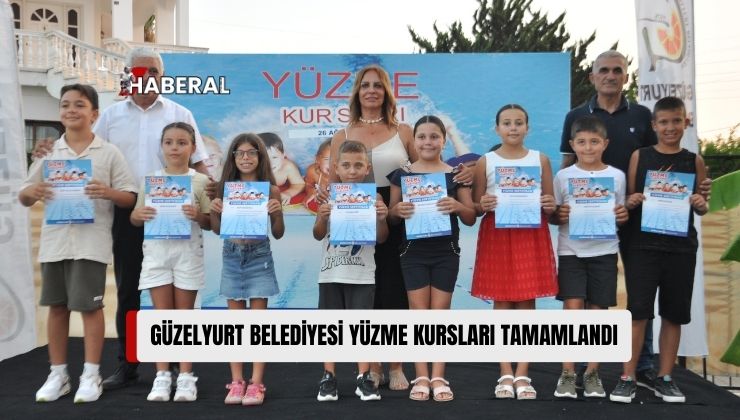 Güzelyurt Belediyesi’nin Bu Yıl 17’ncisini Düzenlediği Yüzme Kursları Tamamlandı