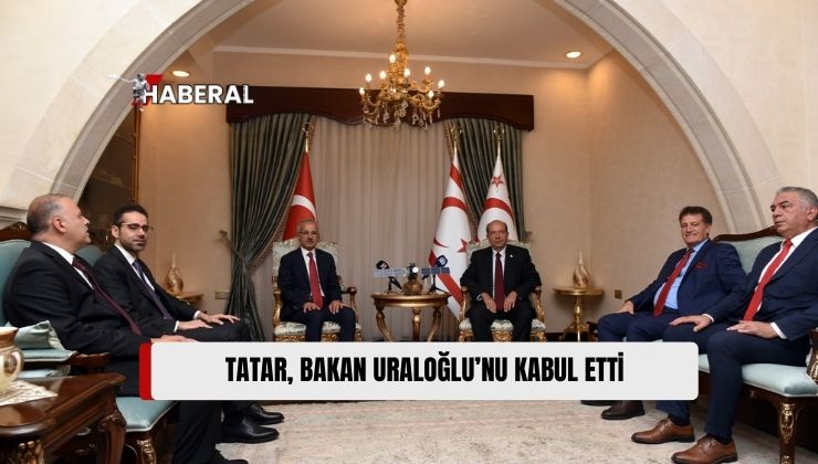 Cumhurbaşkanı Ersin Tatar, Türkiye Cumhuriyeti (TC) Ulaştırma ve Altyapı Bakanı Abdulkadir Uraloğlu’nu Kabul Etti