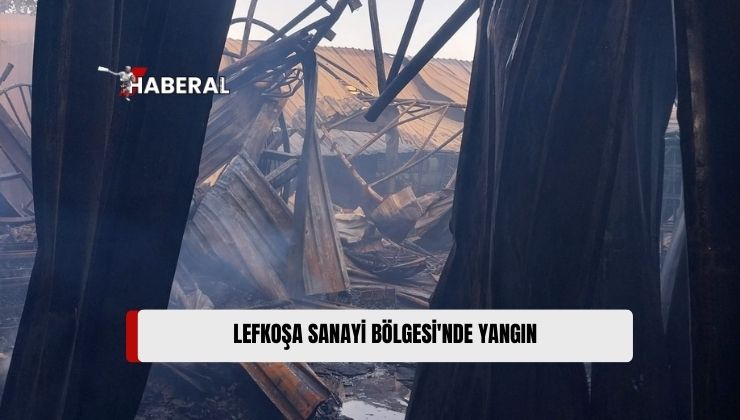 Lefkoşa Sanayi Bölgesi’nde Bir İş Yerinde Yangın Çıktı