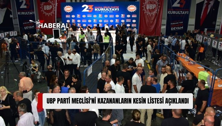 Ulusal Birlik Partisi’nin (UBP) Parti Meclisi’nde Görev Yapacak 70 Kişilik Kesin Liste Açıklandı