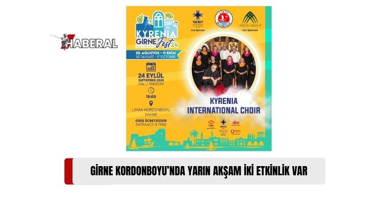 “Girne Arkın Group Fest 24” Kapsamında Yarın Akşam Kordonboyu’nda İki Etkinlik Yapılacak