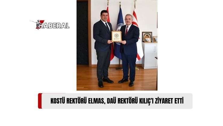 Kocaeli Sağlık ve Teknoloji Üniversitesi (KOSTÜ) Rektörü ve Yükseköğretim Kalite Kurulu (YÖKAK) Kurucu Başkanı Prof. Dr. Muzaffer Elmas, Doğu Akdeniz Üniversitesi (DAÜ) Rektörü Prof. Dr. Hasan Kılıç’ı Makamında Ziyaret Etti