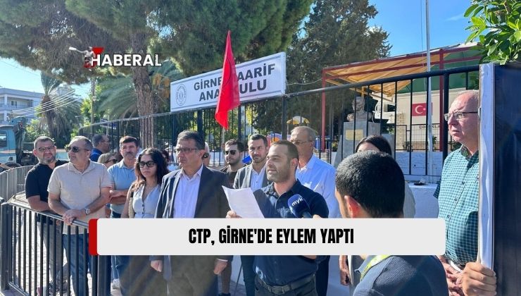 Cumhuriyetçi Türk Partisi (CTP), Okullarda Yaşanan Sıkıntılara ve Okulların Açılmasının Ertelenmesini Eleştirmek Amacıyla Girne Maarif Anaokulu Önünde Eylem Yaptı