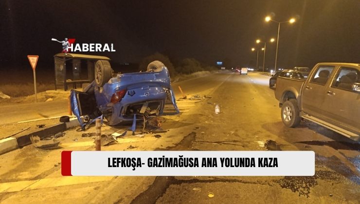 Lefkoşa Gazimağusa Ana Yolunda Meydana Gelen Trafik Kazasında 4 Kişi Yaralandı