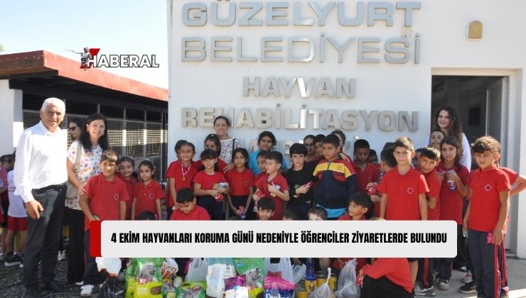 Fikri Karayel ve Barış İlkokulu Öğrencileri Güzelyurt Belediyesi Hayvan Rehabilitasyon Merkezi’ni Ziyaret Etti