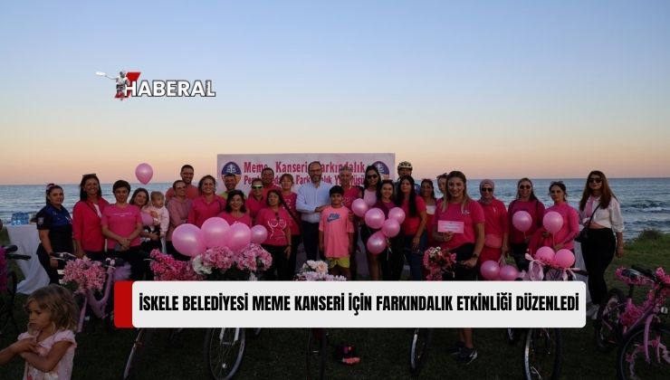 İskele Belediyesi, 1-31 Ekim Meme Kanseri Farkındalık Ayı kapsamında Pembe Pedal ve Farkındalık Yürüyüşü Düzenledi