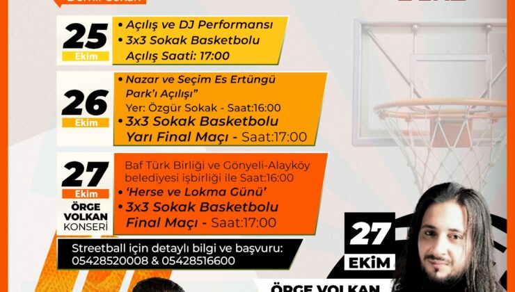 Gönyeli’de 3×3 Streetball Turnuvası