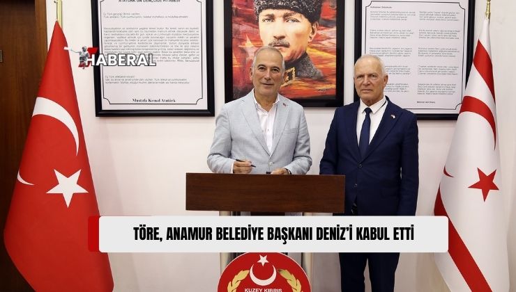 Cumhuriyet Meclisi Başkanı Zorlu Töre, Anamur Belediye Başkanı Durmuş Deniz ve Beraberindeki Heyeti Kabul Etti