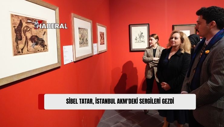 Cumhurbaşkanı Ersin Tatar’ın Eşi Sibel Tatar, İstanbul AKM’deki Sergileri Gezdi