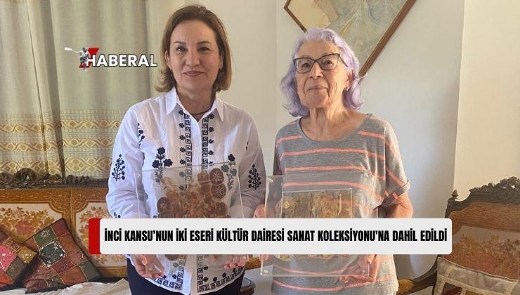 Kıbrıslı Türk Ressam ve Kağıt Sanatçısı İnci Kansu’nun Papirüs Tekniğiyle Yapılan İki Eseri Kültür Dairesi Sanat Koleksiyonu’na Dahil Edildi