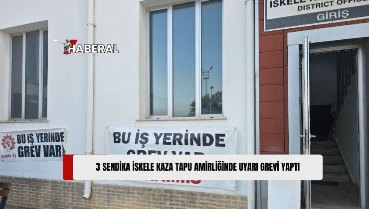 İskele Kaza Tapu Amirliği’nde Mevcut Binanın Yetersiz Olması ve Personel Eksikliği Gerekçesiyle Bugün Sabah 09.00 ile 12.00 Saatleri Arasında Uyarı Grevi Yapıldı