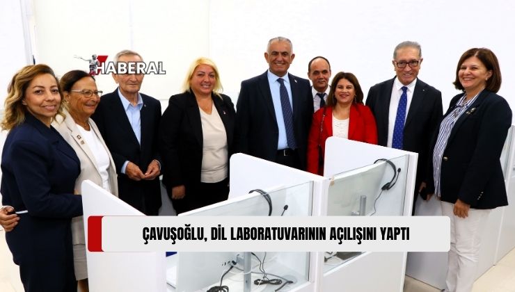 Milli Eğitim Bakanı Çavuşoğlu, Karpaz Meslek Lisesi’nde Kurulan Dil Laboratuvarının Açılışını Yaptı