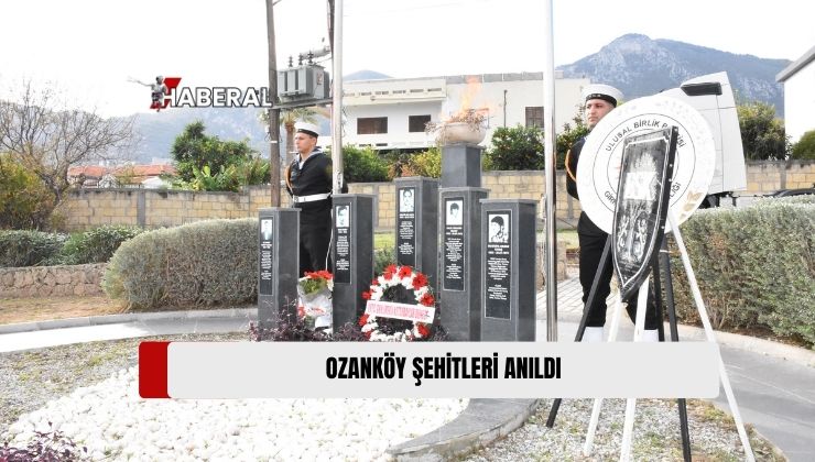 Ozanköy Şehitleri Ali Ahmet Barut Kaşıkçı, Nuh Ahmet, Necmi Ali Kaya, Halil İbrahim Recep ve Mustafa Hasan Yavaş; Ozanköy Şehitliği’nde Düzenlenen Resmi Törenle Anıldı