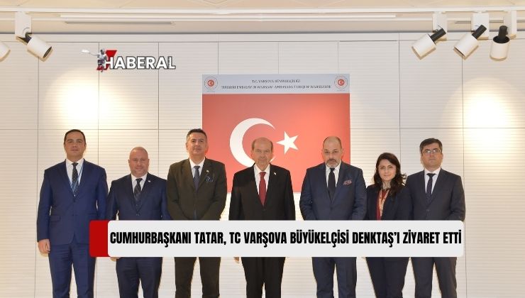 Cumhurbaşkanı Ersin Tatar, Temaslarda Bulunduğu Polonya’nın Başkenti Varşova’da Türkiye’nin Varşova Büyükelçisi Rauf Alp Denktaş ile Bir Araya Geldi