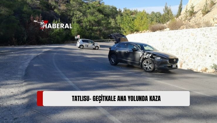 Tatlısu – Geçitkale Ana Yolunun Boğaz  Mevkiinde Bugün Saat 13.15’te Trafik Kazası Meydana Geldi