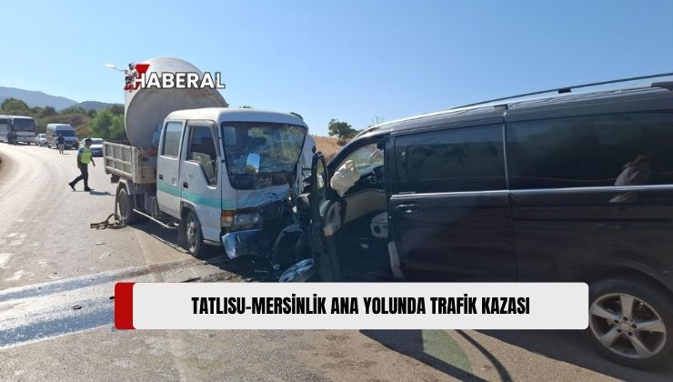 Tatlısu – Mersinlik Ana Yolunun Baraj Mevkiinde Öğlen Meydana Gelen Trafik Kazasında İki Kişi Yaralandı