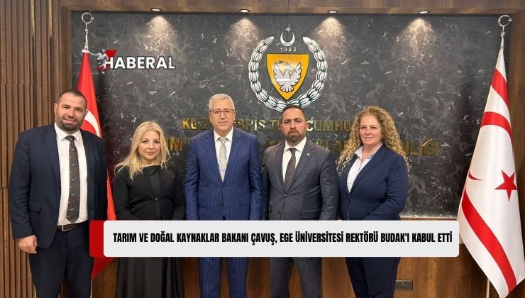 Tarım ve Doğal Kaynaklar Bakanı Hüseyin Çavuş, Ege Üniversitesi Rektörü Prof. Dr. Necdet Budak ve Rektör Yardımcısı Prof. Dr. İlkin Şengün’ü Makamında Kabul Etti