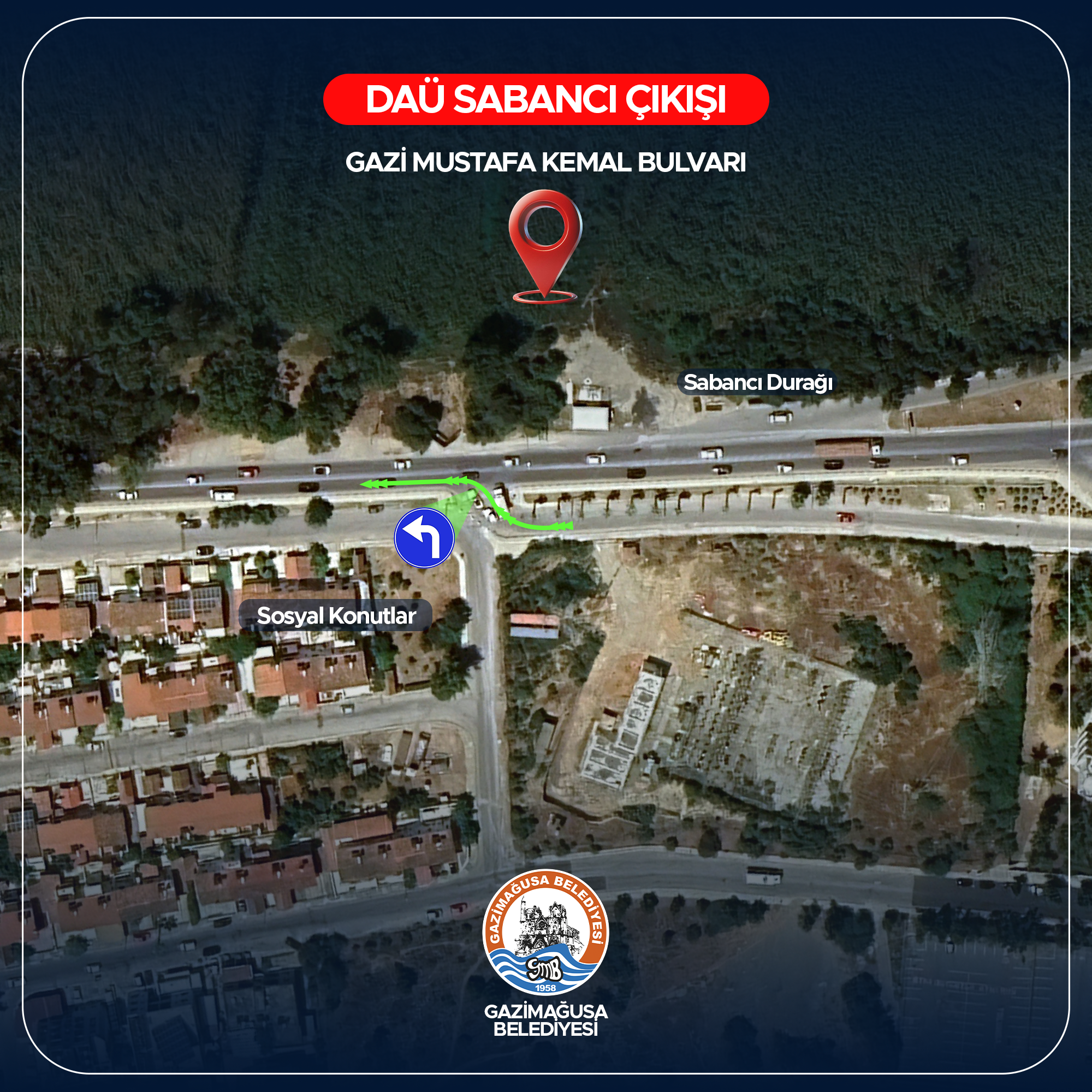 DAÜ Kampüsü’nün batısında Büyük Sanayi yolunda yapılan kaçış yolu trafiğe açıldı