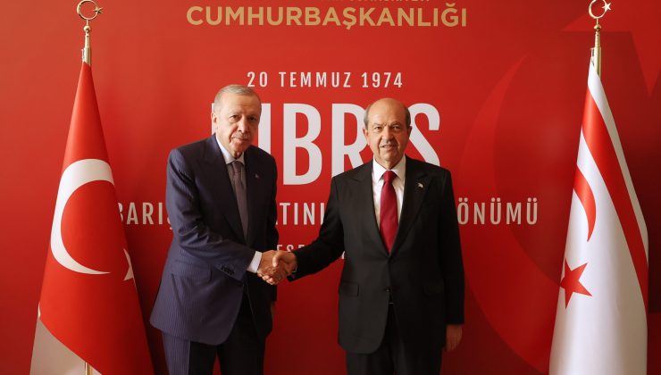 TC Cumhurbaşkanı Erdoğan, Cumhurbaşkanı Tatar ile görüştü