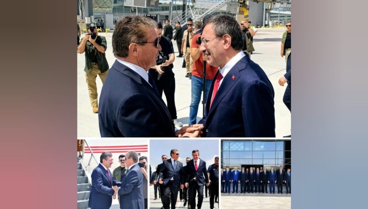 TC  Cumhurbaşkanı Yardımcısı Cevdet Yılmaz, temaslarda bulunmak üzere KKTC’ye geldi