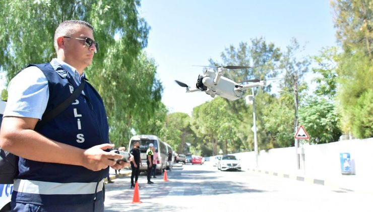 Okul çevrelerinde dronla denetim