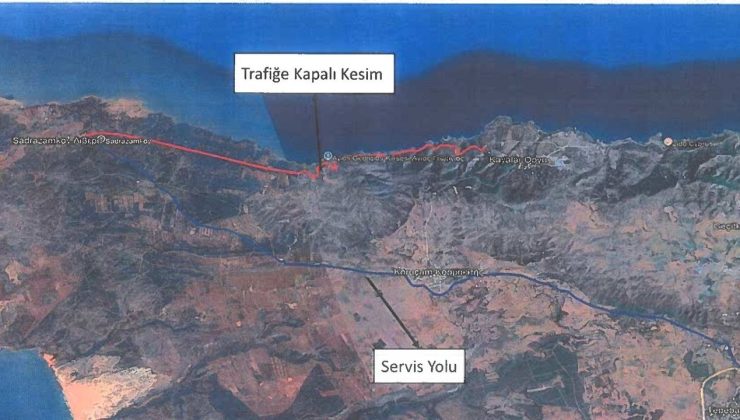 Geçitköy-Lapta kavşağı ile Kayalar-Sadrazamköy yol güzergâhları trafiğe kapatılıyor