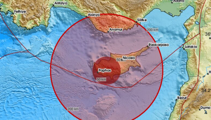 Baf’ta bugün meydana gelen 4.5 büyüklüğündeki sarsıntı KKTC’de de hissedildi