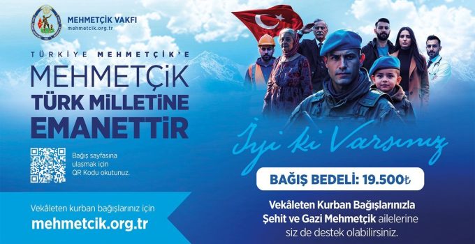 TSK Mehmetçik Vakfı, vekâleten kurban bağış kabulüne başladı