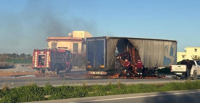 TIR dorsesi kül oldu