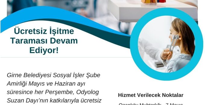 Girne Belediyesi’nden ücretsiz işitme tarama testi