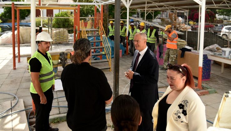 Hasipoğlu, tadilatı devam eden Otizm Merkezi’nde incelemelerde bulundu