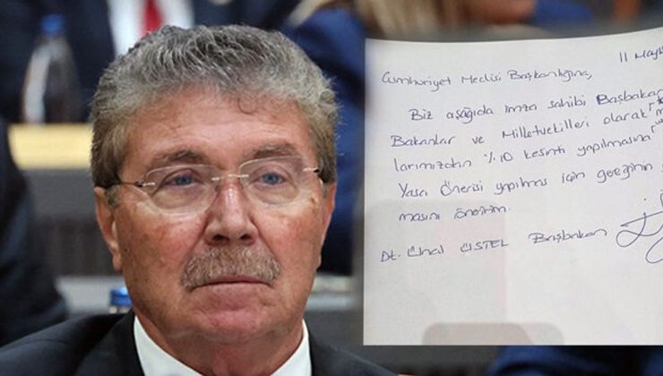 Üstel’den, siyasilerden yüzde 10 kesinti önerisi