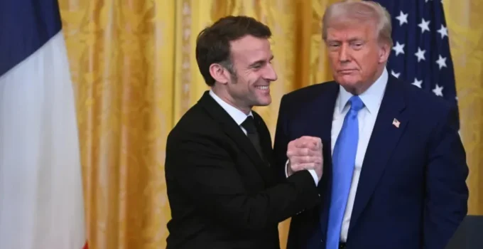 Abd başkanı trump, fransa cumhurbaşkanı macron ile new york’ta görüştü